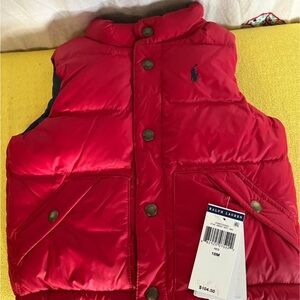 Toddler 18 month Ralph Lauren Down vest. New.